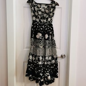 90s tie up sheer maxi dress